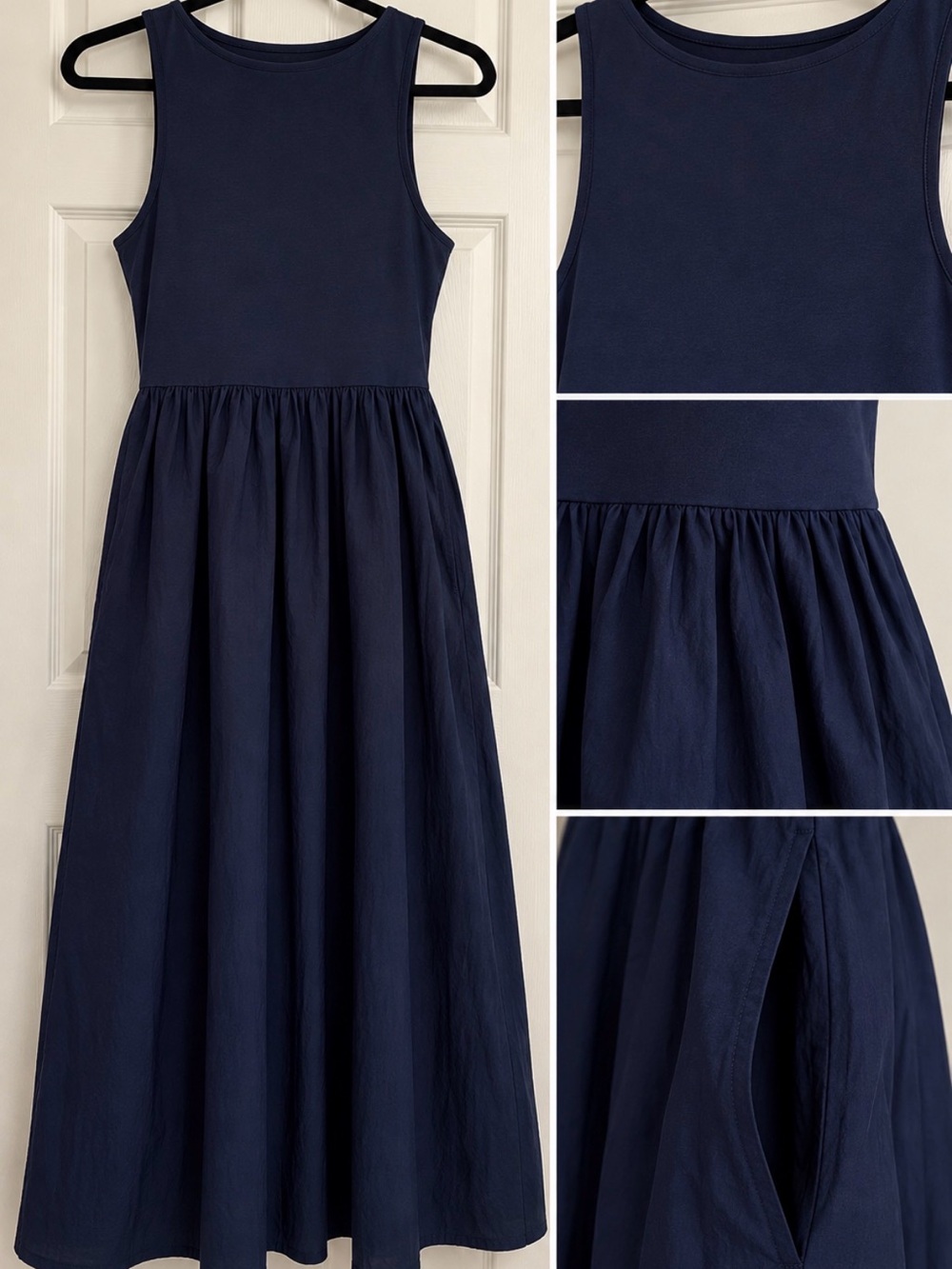 Women’s Navy Sleeveless Maxi Dress